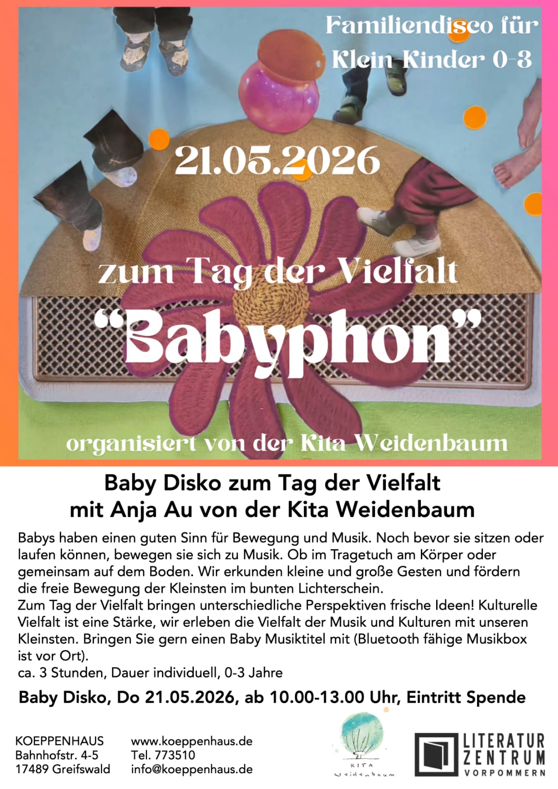 Flyer zur Babyphon - Baydisco